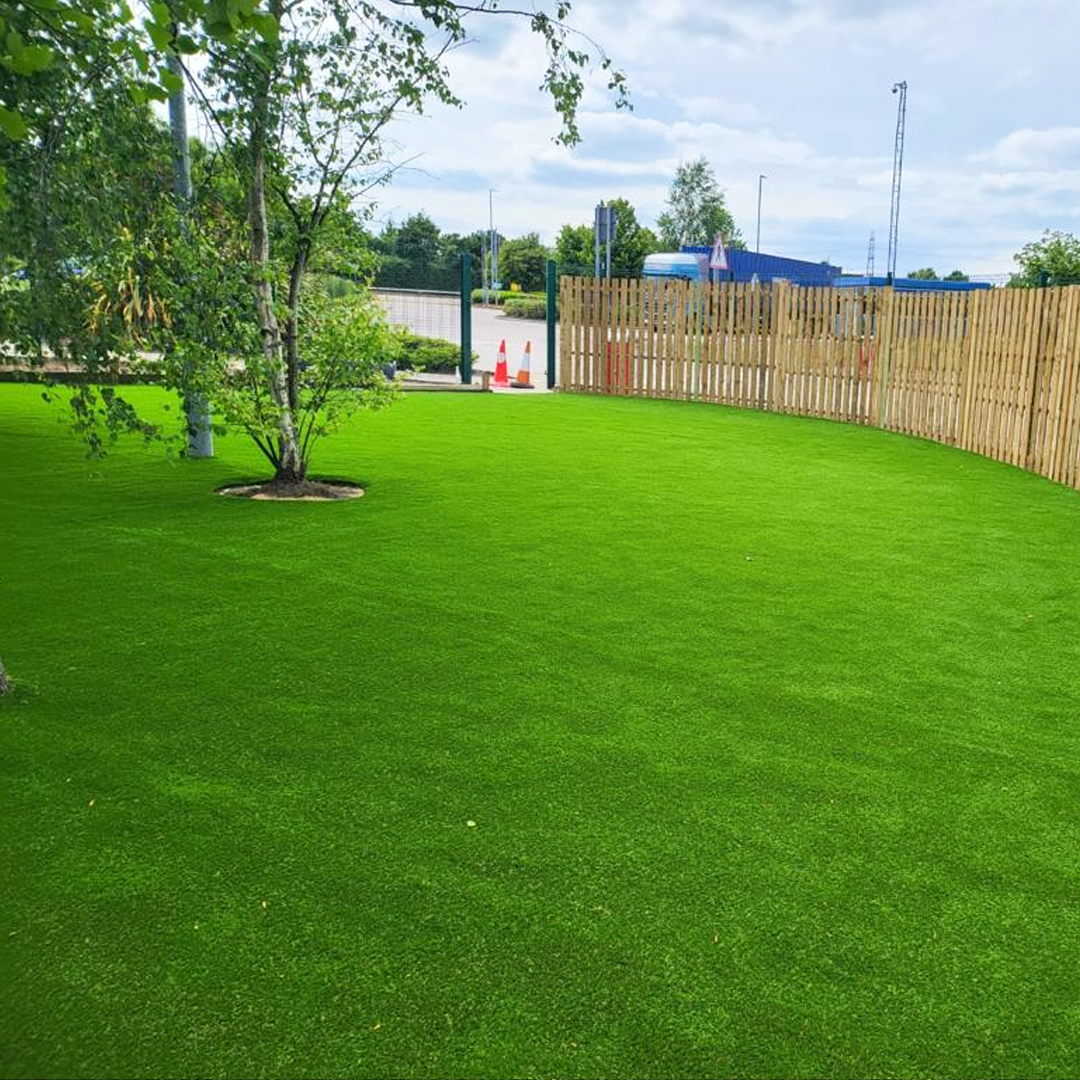 Grass area outside distribution centre